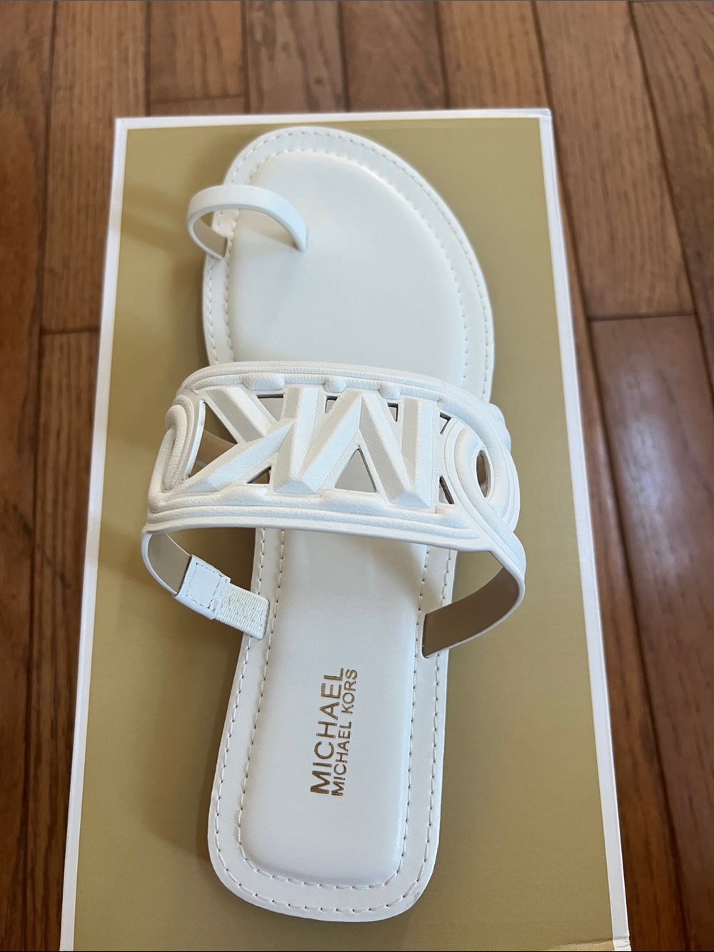 Michael Kors Women's Alma Logo-Strap Flat Sandals - Picture 4 of 10